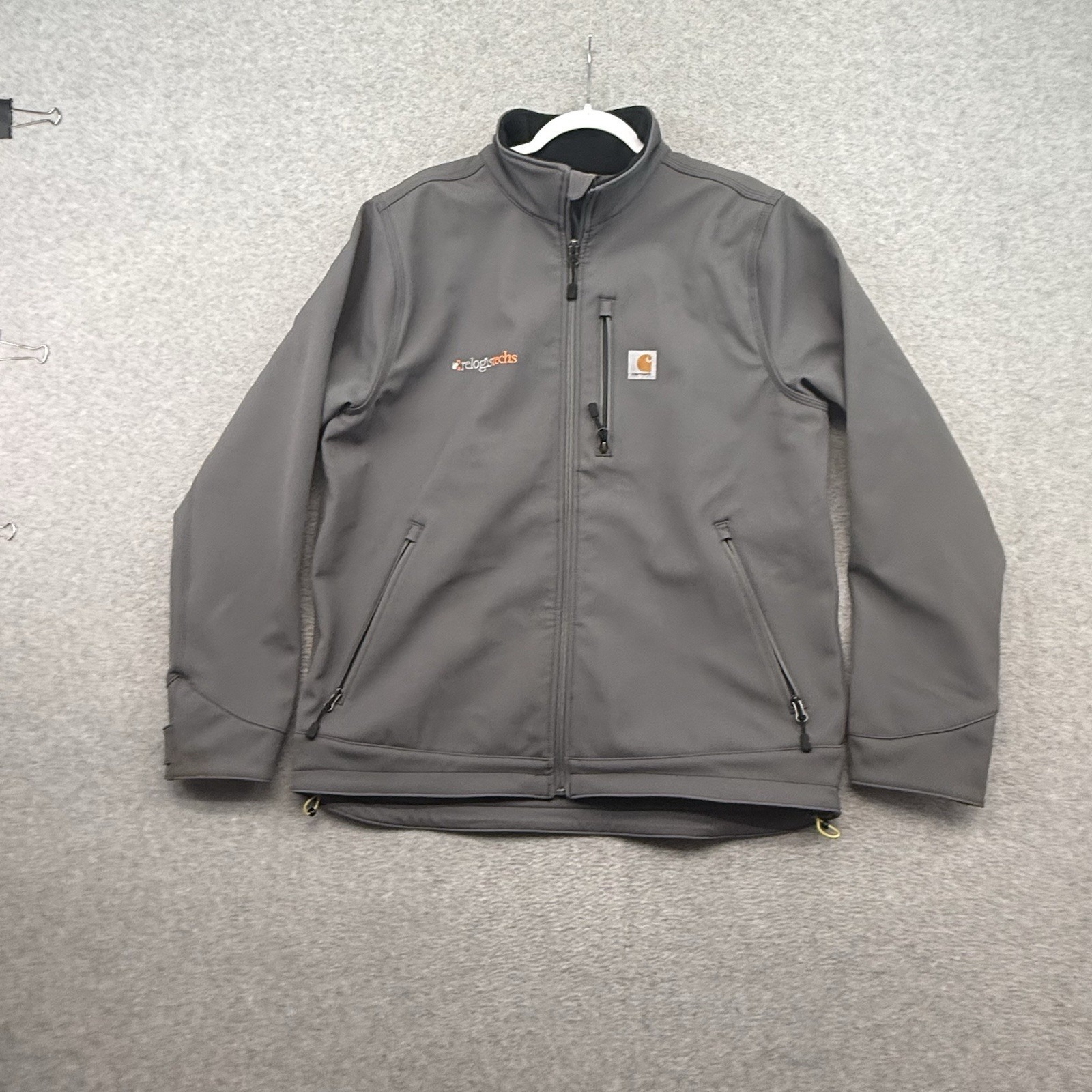 Carhartt Jacket Mens L Gray Crowley Rain Defender Soft Shell Full Zip 102199 022